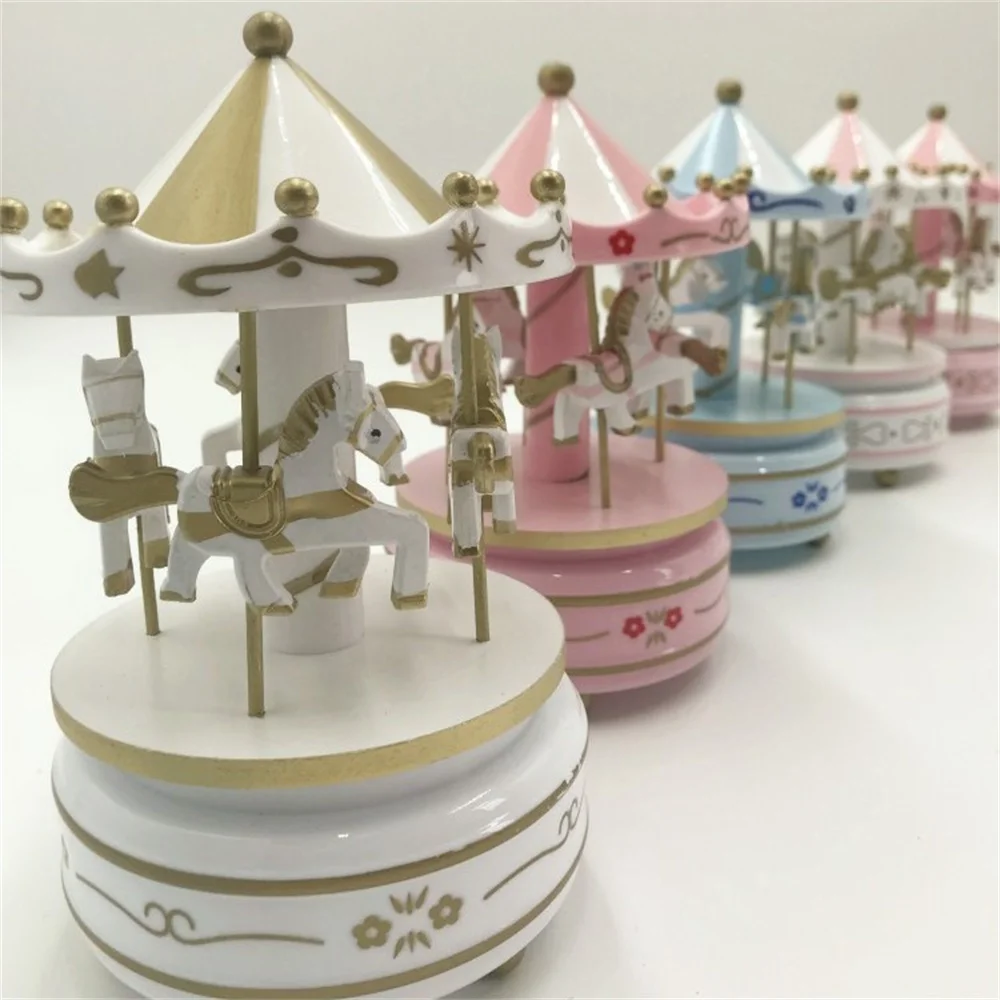 Heart Shape Dancing Ballerina Music Box PLastic Jewellery Box  Carousel Hand Crank Music Box Mechanism Gift For Valentine's Day 4