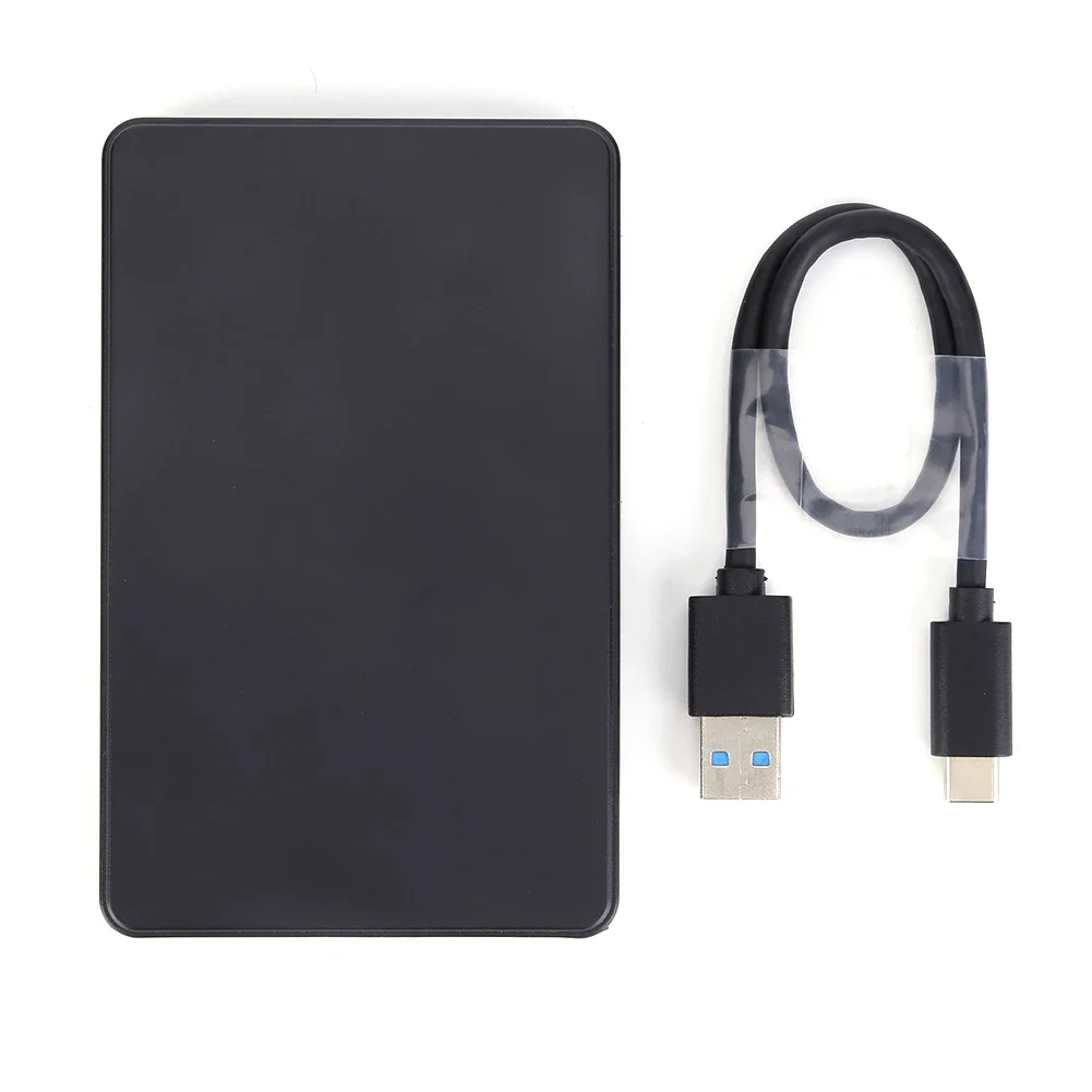 USB3.1 Mobile HDD Box with USB3.0 To Type-C Cable 2.5in Mobile Hard Disk Box Driver-free Plug and Play for SATA 1/2/3 HDD Or SSD