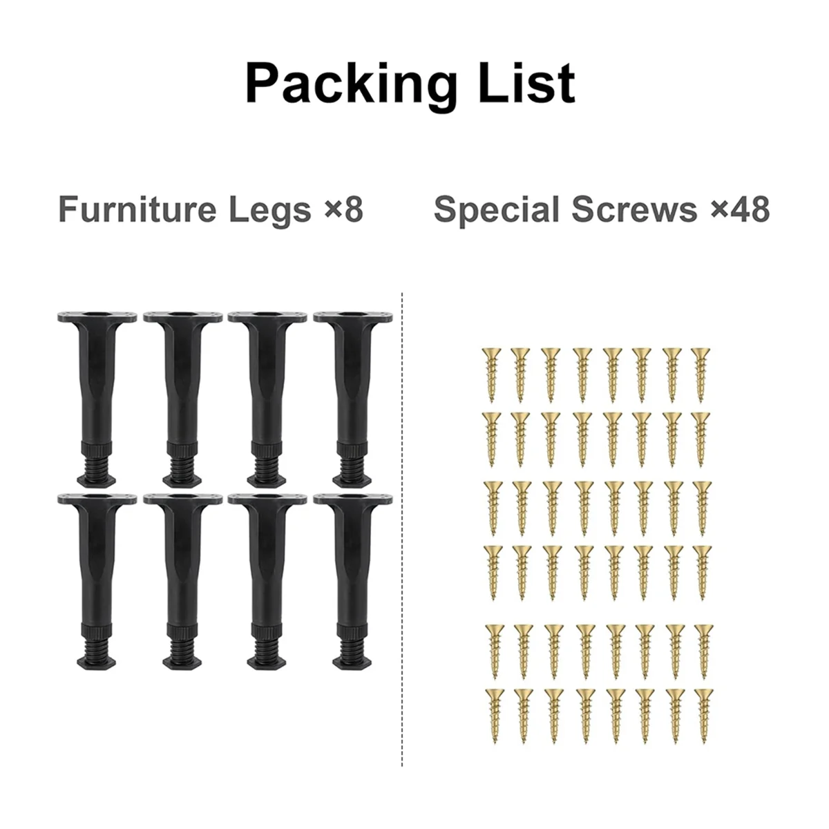 XMLX 8 Pcs Adjustable Bed Support Legs 5.9 to 11 Inches Bed Frame Support Legs for Slats Replacement Frame