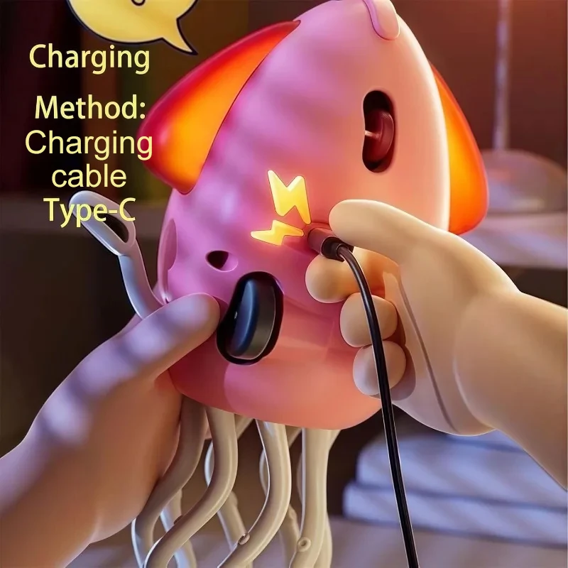 Electric Dancing Octopus Spielzeug – Mit LED-Lichtern & Musik, Hindernisvermeidend, USB-aufladbar, Für Kinder