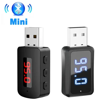 Bluetooth 5.4 Car Transmitter Receiver Handsfree Call Car Kit Mini USB Power Auto Wireless Audio Adapter For Fm Radio 1
