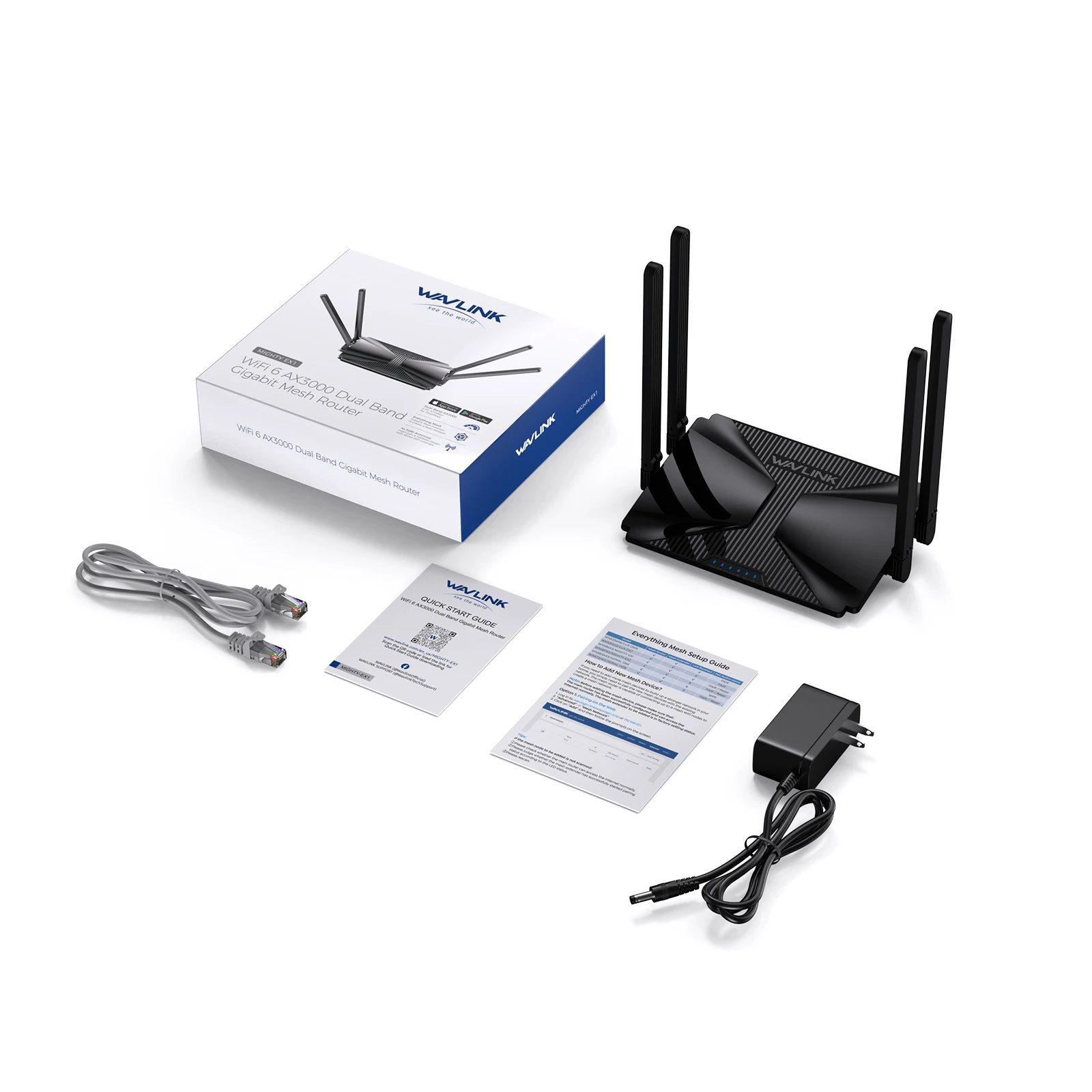 Wavlink-roteador Mesh de Banda Dupla Ax3000 Wifi Roteador sem Fio Gigabit 802.11ax para Jogos vr Suporte 160mhz e Iot - Imagem 5