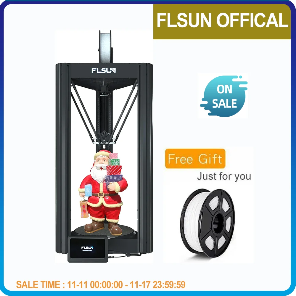 

FLSUN V400 Delta 3D Printer FDM 600mm/s High Speed Printing φ300mm*300mm*410mm US Shipment