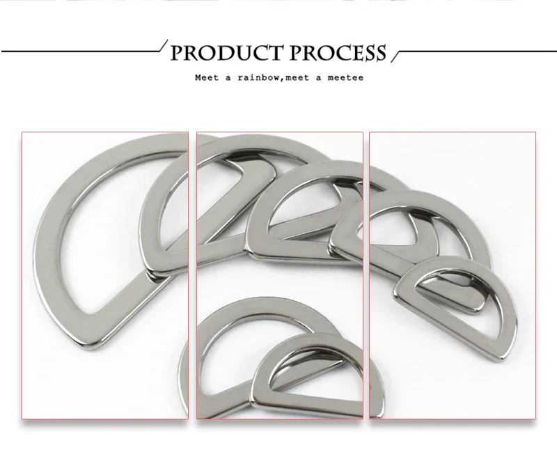5/10/20Pcs 15-38mm D Ring Stainless Steel Bag Buckle Webbing Strap Connector Hook Dog Collar Decor Loop DIY Hardware Accessories