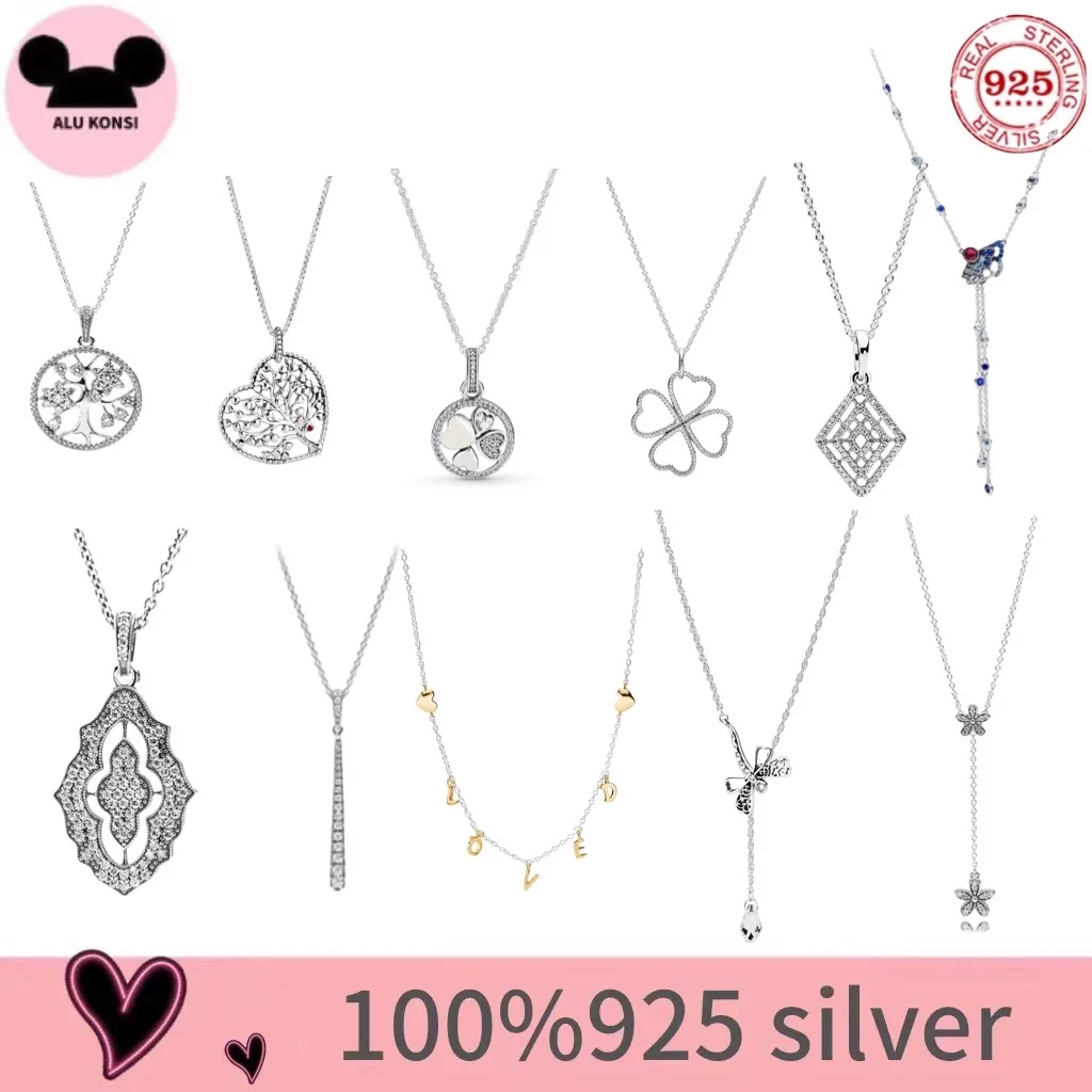 

Оригинальное ожерелье из стерлингового серебра 925 пробы, модная цепочка до ключиц, красивый замок любви, Женские Ювелирные изделия