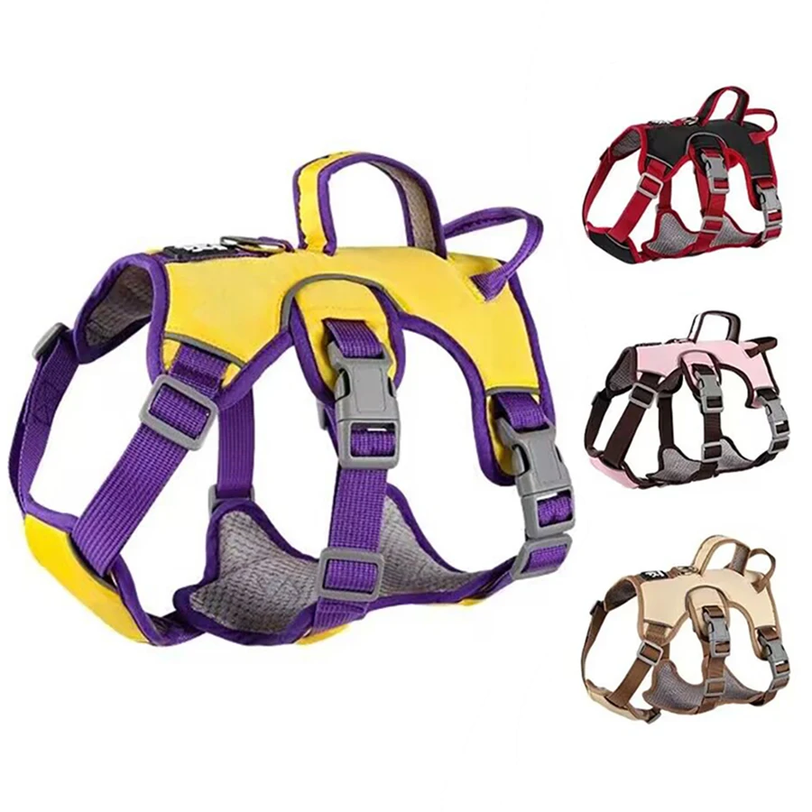 

Adjustable Pet Dog Harness No Pull Padded Waterproof Breathable and Reflective Soft Chest Strap Vest Harness Collar For Dogs