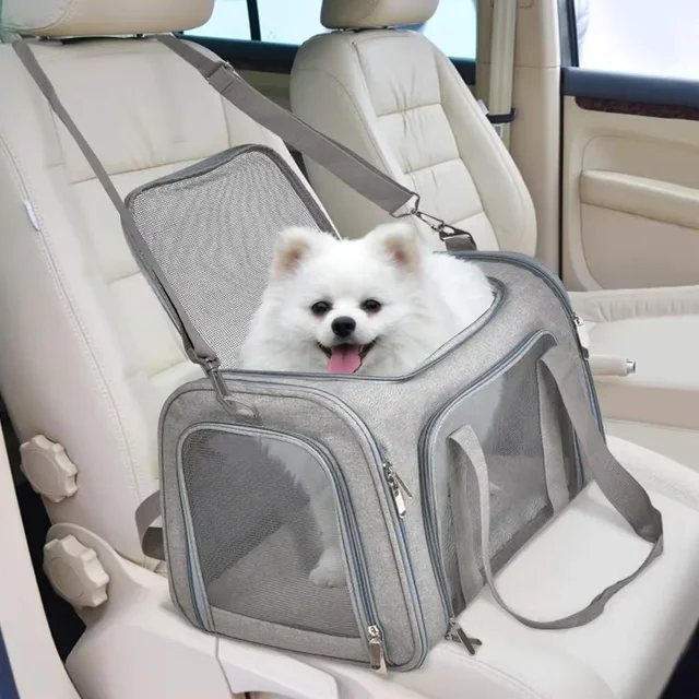 Portable Mesh Shoulder Bag  For Pets Cat Carrier Bags Outgoing Travel Pets Handbag Transport Bag Breathable 3