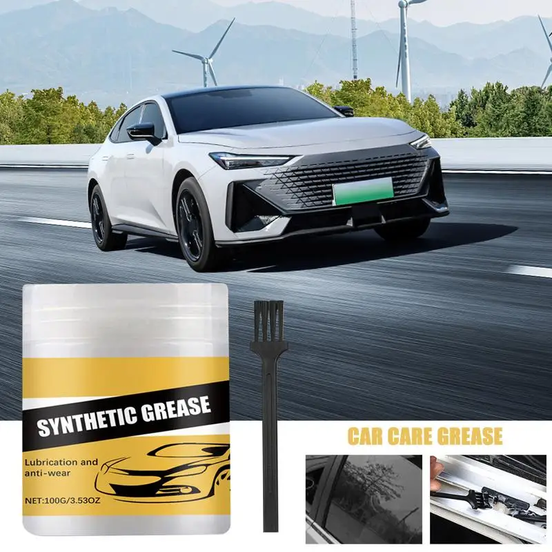 Car Care Synthetic Grease 100g Brake Grease With Brush Waterproof Automotive Lubricant For Gear Bearings Chains