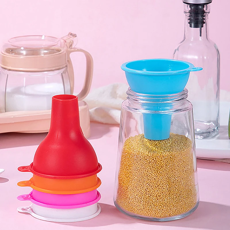 Household Large Diameter Silicone Wide Mouth Funnel Subpackage Oil Milk Powder Beans Kitchen Tool