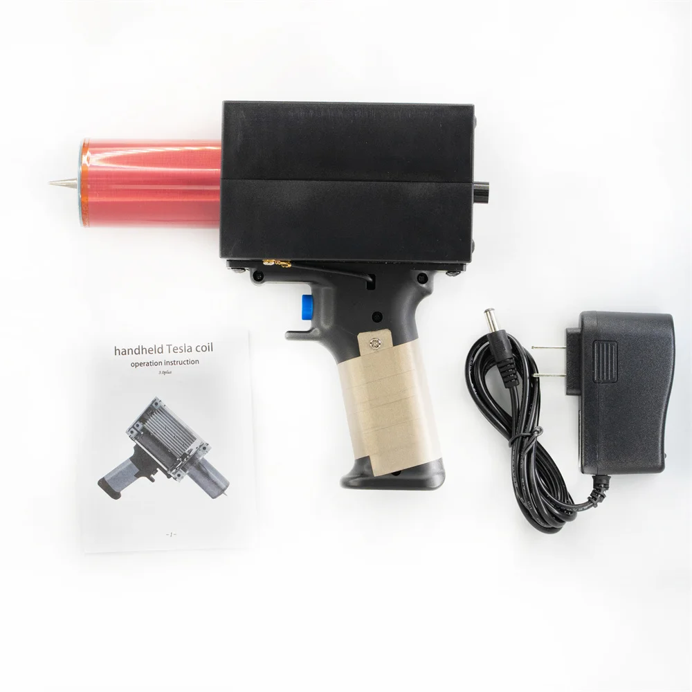 Portable Handheld Tesla Coil 13cm Electric Arc Scientific Experiment High Voltage Generator Artificial Lightning Tesla Coil