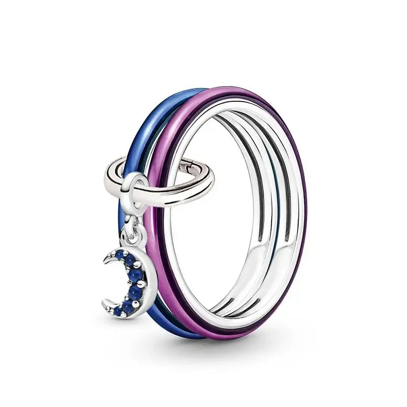 Hot Original Logo 100% 925 Silver Popular Women's ME Lucky Bottle Cap Combination Set Logo Ring DIY Light Luxury Charm Jewelry