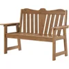 Outdoor Bench, 2-Person Weatherproof Garden Bench with Wide Armrests and Backrest, All-Weather Patio Bench Will not Rot and Fade 1