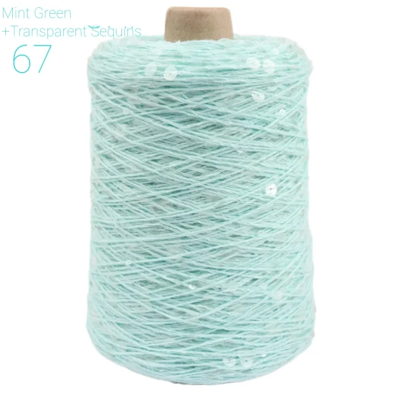 пряжа 100g 300M 100% cotton yarn 6mm+3mm special Sequin yarn DIY garment accessories Rag doll Knitting yarn 5
