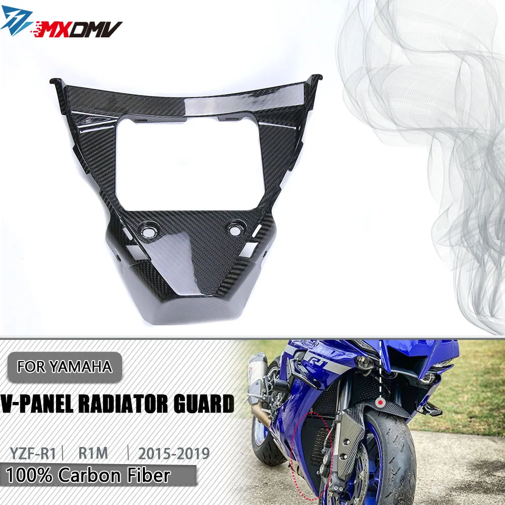 

Motorcycle Radiator Guard V-Panel Fairings Body Kits Lower Fairing Carbon Fiber Accessories For Yamaha R1 R1M 2015-2019