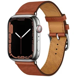Premium Genuine Leather Watch Bracelet Strap - Timeless Elegance - S11 - 10 46mm 44 45 49 (New Reddish brown)