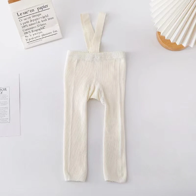 Baby Trousers Cotton Pants Baby Leggings 0-3Y Cute Solid Newborn Baby Autumn Winter Warm Tights Pantyhose Cotton Knitting Girls Boys Soft Cotton Suspender Bottom Pants
