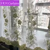 French Purple 3D Rose Flower Embossed Embroidery Curtains Bedroom Sheer Tulle Curtains For Living Room Balcony Window Drapes 5
