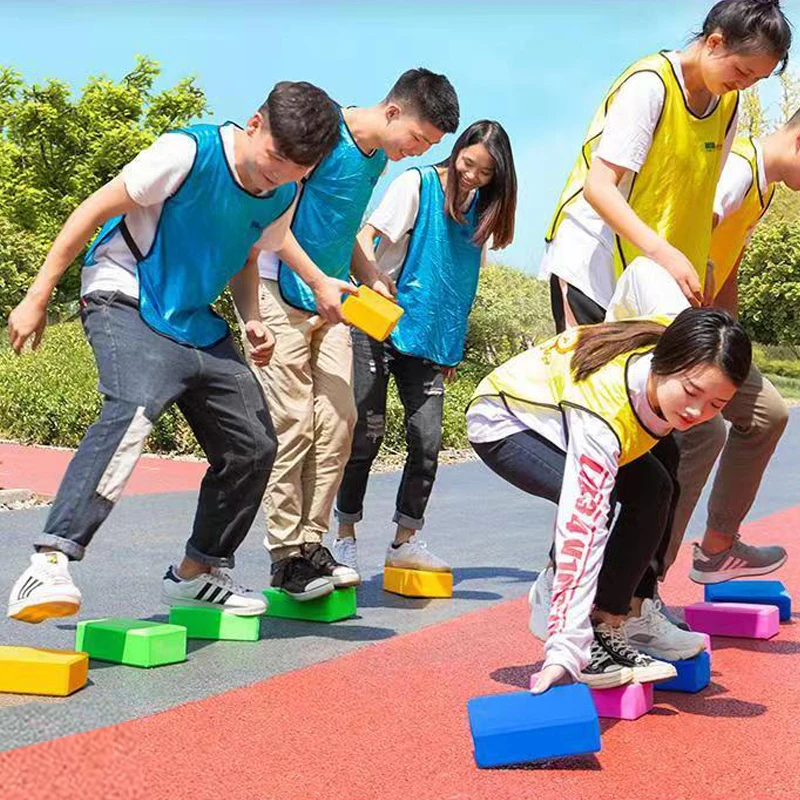 Balance Stones Foam Outdoor Fun & Sports Team Building Activity Teamwork Game For Children Adults Campany Fun flying disc kids soft outdoor sports game the beach lake pool catching throwing discs for adults children flying disk disc game
