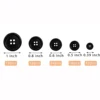 100 Pcs Black Resin Sewing Buttons, Mixed 5 Sizes of Black Buttons Suitable for Sewing Decoration 4-Hole Craft Buttons 2