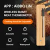 Wireless Meat Thermometer Digital,Long Range Bluetooth 5.2 with App Control,IP68 Waterproof,Magnetic Smart Food Thermometers 6