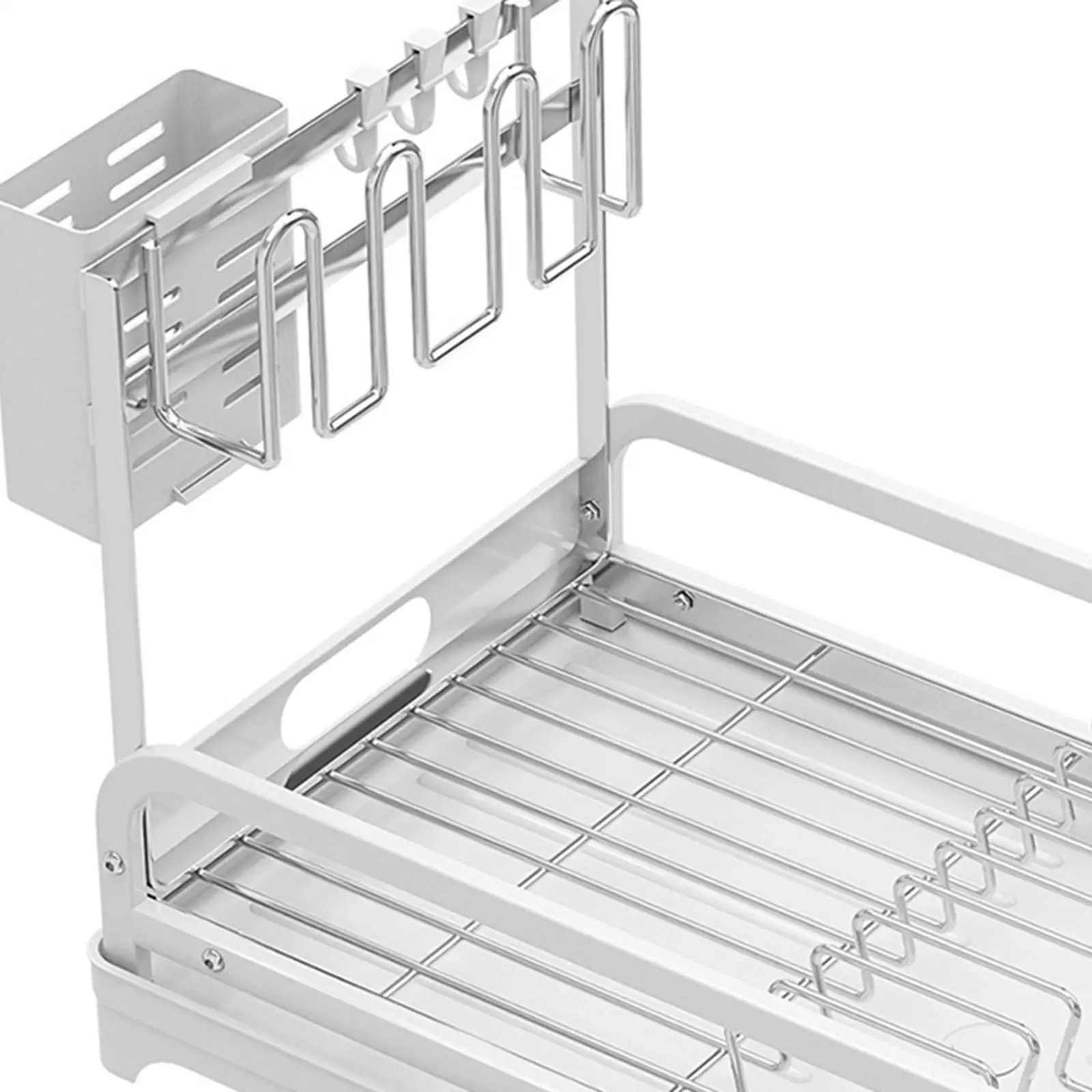 Dish Drying Rack for Countertop Kitchen Rack Swivel Spout Multifunctional Space