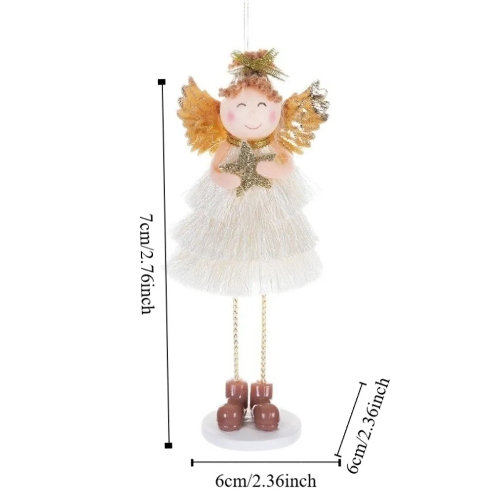 Christmas Angel Girl Figurine Wooden Decorative Ornament