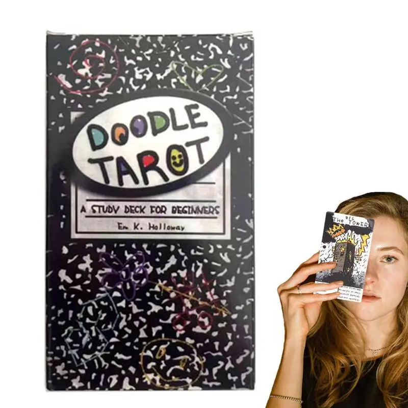 

Tarot каракули, карты для влюбленных, подарок, традиционная английская версия, с онлайн-руководством, игры, настольные игры 12x7 см