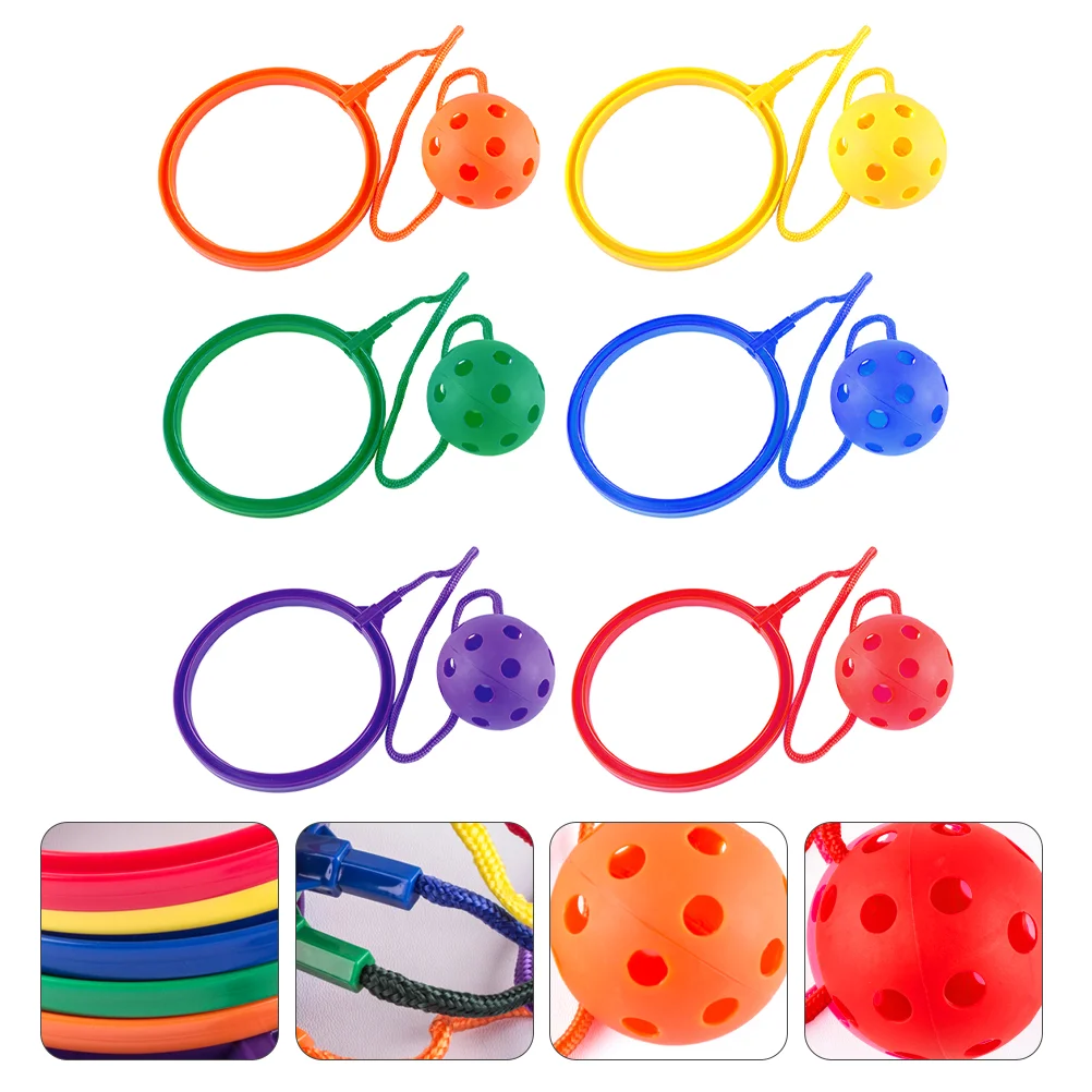 

6 Pcs Hoop Ball Ankle Skip Jump Toys Jumping Ring Leg Plastic Sports Child Children’s