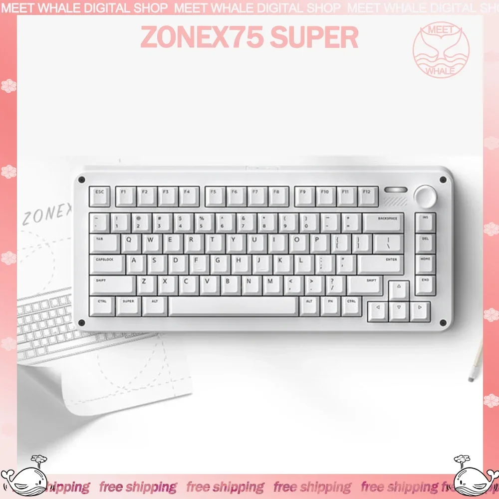 

IQUNIX ZONEX75 Super Mechanical Keyboard Kit 81 Keys 3Mode 2.4G Bluetooth Wireless Keyboard Kit Structure Hot Swap Keyboard Gift