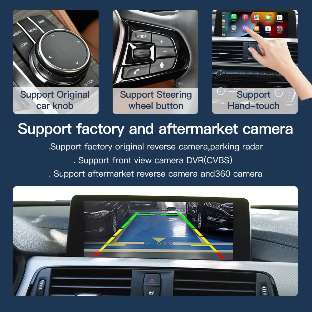 1920*720 Wireless CarPlay Android Auto Multimedia Display Screen For BMW 1 2 3 4 Series F20 F21 F22 F30 F31 F32 F33 With Airplay