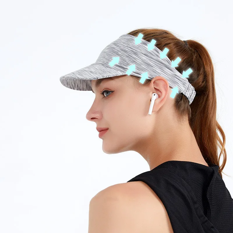 Tennis Caps Women Tennis Caps Hollow Out Breathable Summer Suncreen Hat Elastic Outdoor Sports Cycling Riding Running UV Protection Sun Hat