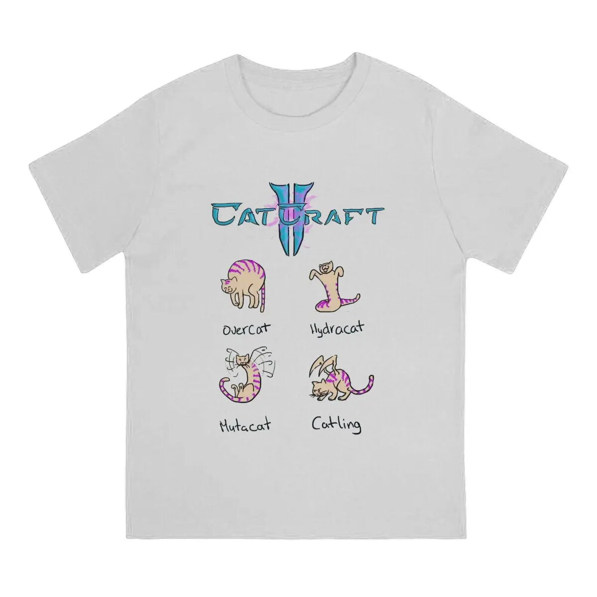 Camiseta con estampado de CatCraft para hombre, ropa Vintage gรณtica de poliรฉster, Harajuku, de verano