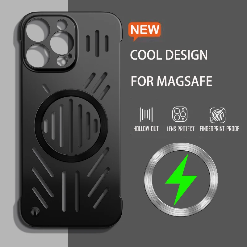Magnetic Heat Dissipation Phone Case with Magsafe-Compatible Wireless Charging and Durable Hard Cover