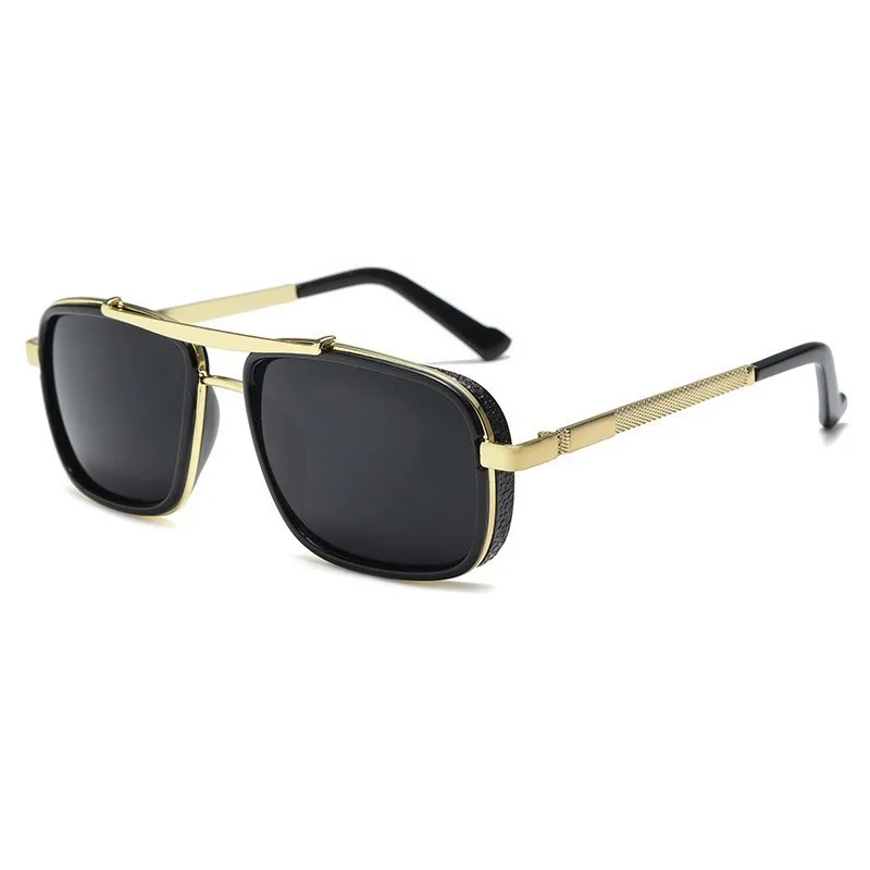 Car Sunglasses 1/2/3PCS Stylish Retro Thickened Double Beam Punk Men's Metal