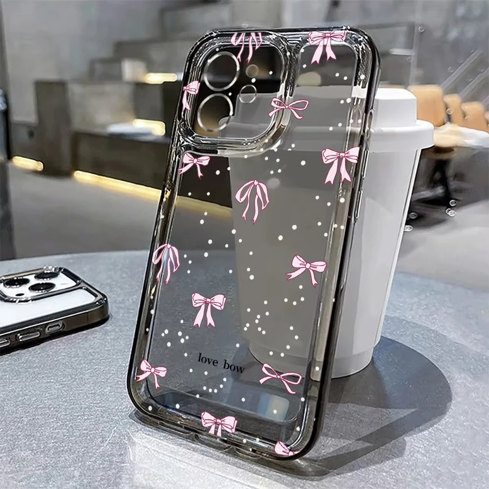Aesthetic Transparent Floral Phone Case Cover