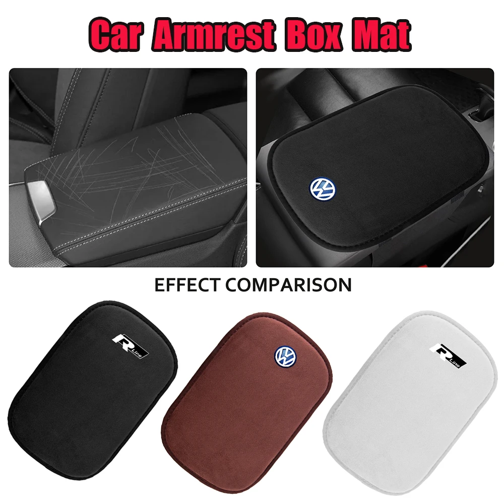 Car Center Console Bracciolo Box Mats Antiscivolo Accessori Per Pad In Pelliccia Per Volkswagen Vw Gti R Line Golf Polo Tiguan Passat B6 Touran
