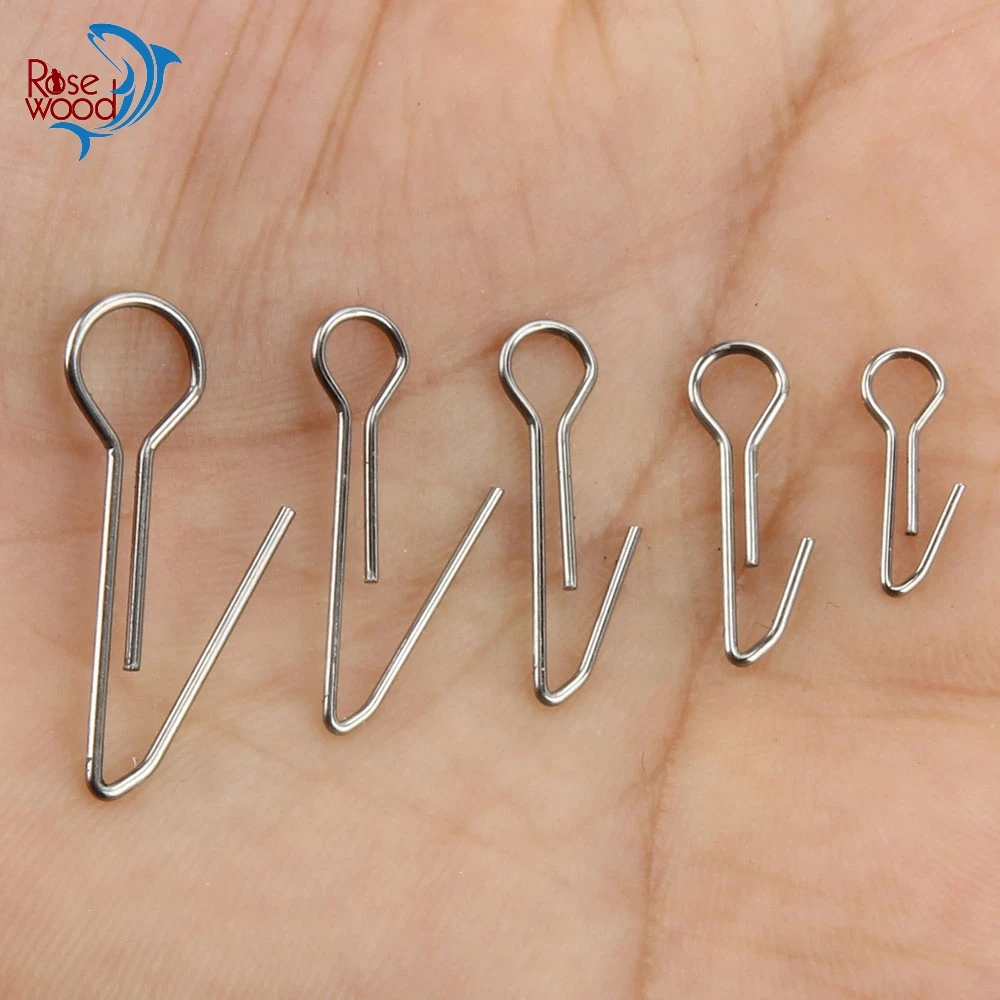 Fishing Connector Swivel Accessories Metal Hooked Pin Head Lead Connector Fishing Tackle Multi Sizes 100pcs/lot fishing tools fishing accessories fishing tackle fishing swivels fishing line connectors