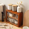 Wood Display Cabinet Vanity Table Holder Action Display Blind Box Handmade Doll Shelf Storage Holders Kitchen Organizer Racks 4