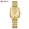CURREN 9093 Women's Quartz Watch Fashion Leisure Diamond Simple Gold Silvery Steel Strip Wristwatch for Ladies Gift Clock
