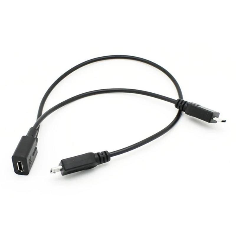 Micro USB Female 1 to 2 Micro USB Male Splitter Extension Charge Cable Wire