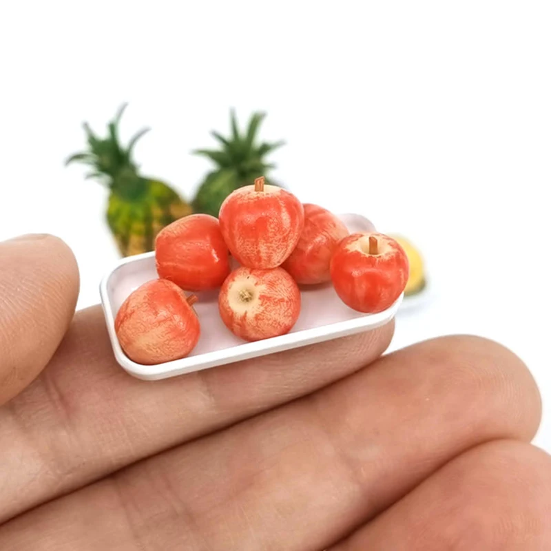 

3Pcs 1/12 Dollhouse Miniature Food Dish Plates Fruit Plate Simulation Mini Kitchen Tableware Decor Dolls House Accessories Toys