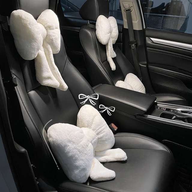 Oreiller de repos de sauna de voiture Bowvétérans t, joli siège  automatique, soutien de tête, protecteur de cou, coussin en peluche,  automobile, kits d'assistance lombaire, nouveau - AliExpress