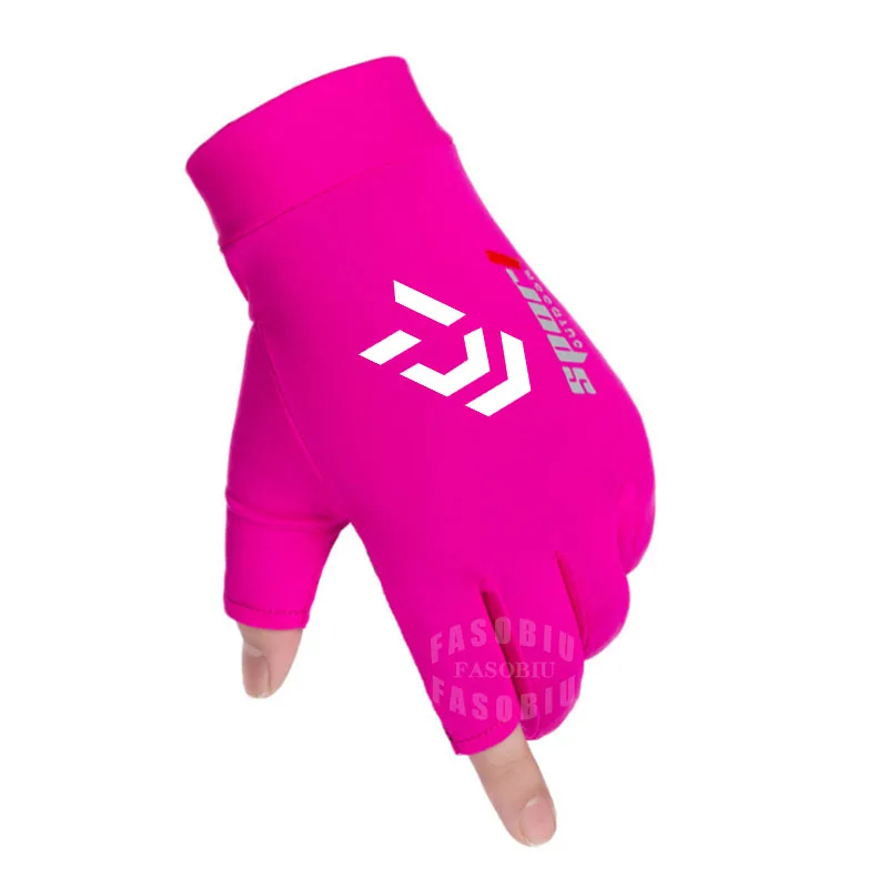 Daiwa Summer Outdoor Sports Half Finger Fishing Gloves Men's Women  Sunscreen Sunshade Ice Silk Breathable Fishing Gloves - Cycling Gloves -  AliExpress