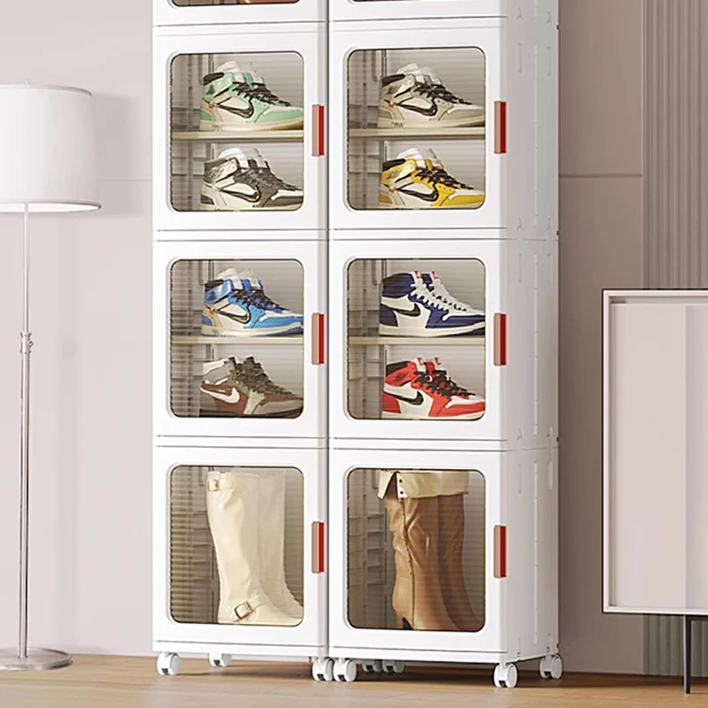 Design Trasparente Espositore Per Scarpe Angolo Bianco Scarpiera Multistrato Grande Lusso Schuhe Schrank Ingresso Mobili