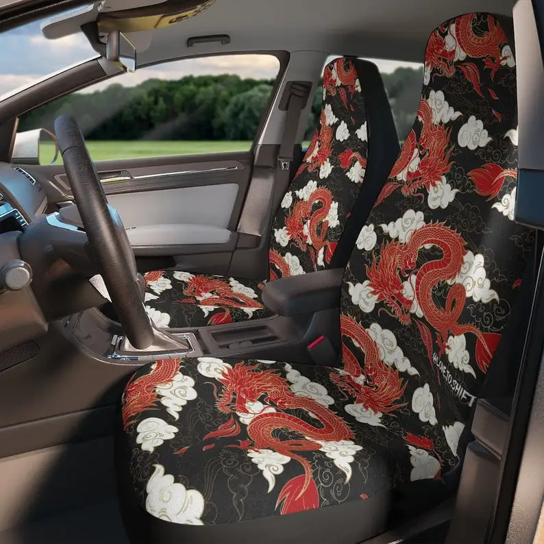 

Dragons and Clouds Car Seat Cover Fluffy Car Seat Covers Seat Covers for Cars Full Set Seat Covers
