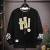 Spring  Autumn Men's Sweatshirt Japan Cartoon Cat Sportswear Long Sleeved O Neck T-shirt  Harajuku High Street Men Clothing 2024 3