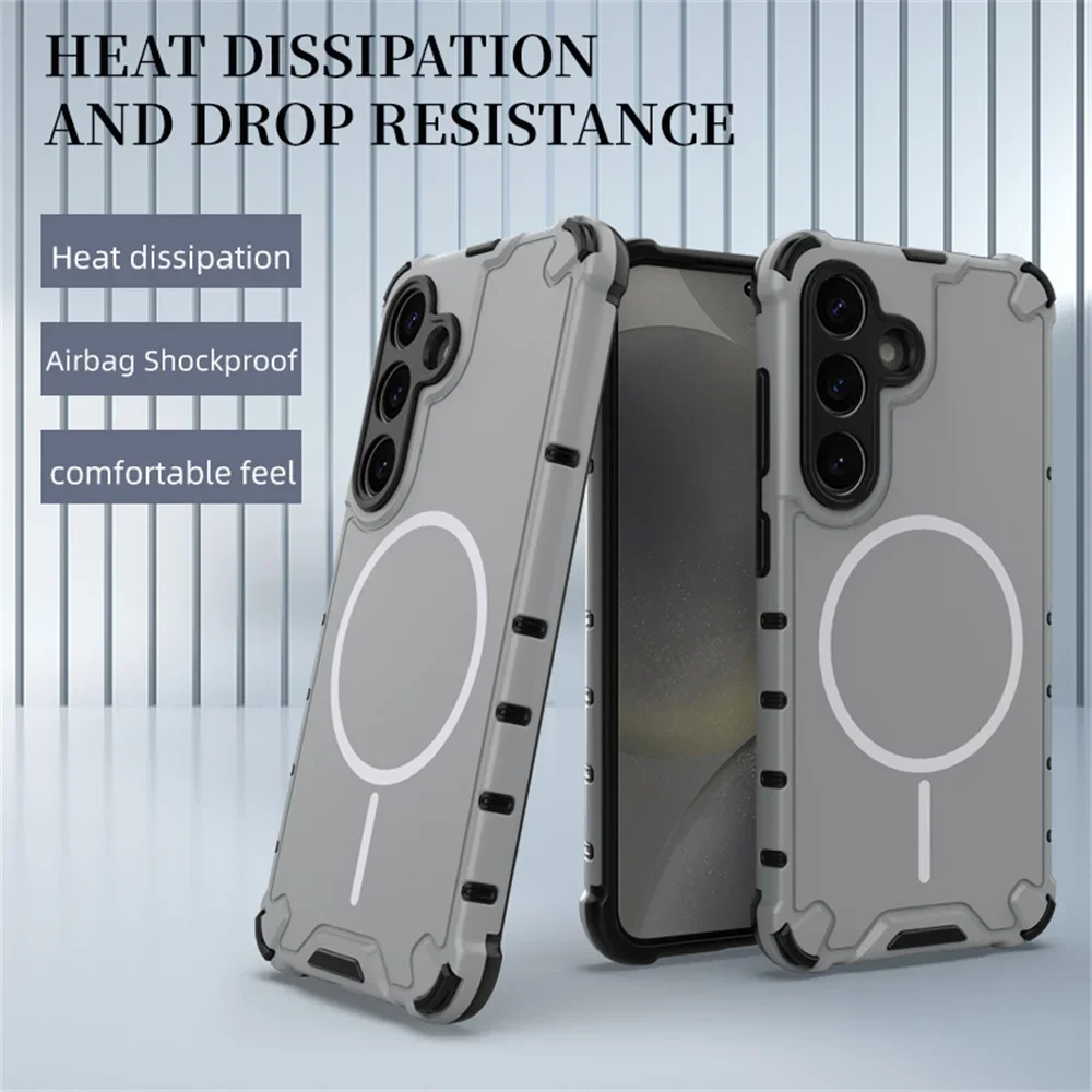 Heavy Duty Armor Anti-Slip Magnetic Phone Case Cover