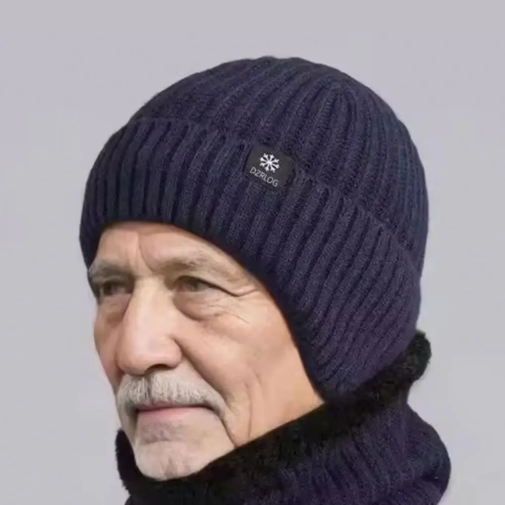Outdoor Männer Winter Gestrickte Hut Plüsch Wärme Schirmmütze Ohrenschützer Lässige Mode Faux Pelz Gefüttert Bomber Hüte Radfahren Ohr Schutz – Detail 10