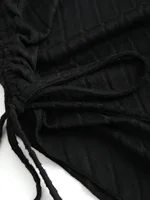 European and American fashion plus-size women's spring and autumn asymmetric tail long-sleeve off-shoulder T-shirt - Image 4