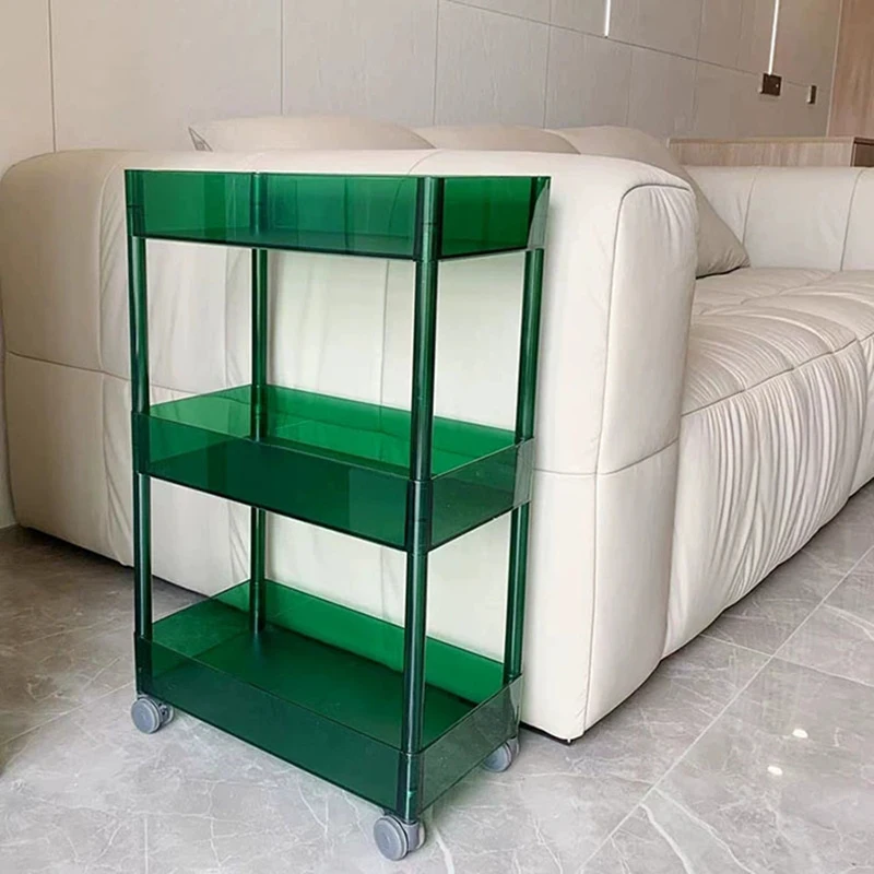 Mobile Utility Trolley Cart Shelf Rolling Grocery Light Weight Garden Rolling Trolleys Tall Portable Mueble Cocina Home Kitchen